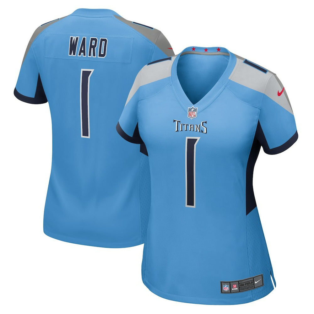 Cameron Ward Tennessee Titans Women's 2025 NFL Draft First Round Pick Game Jersey Light Blue - Nike