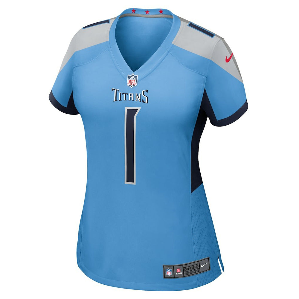 Cameron Ward Tennessee Titans Women's 2025 NFL Draft First Round Pick Game Jersey Light Blue - Nike