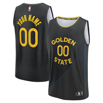 Golden State Warriors Fast Break Custom Jersey sale - Statement Editi- Black | NBA Jerseys