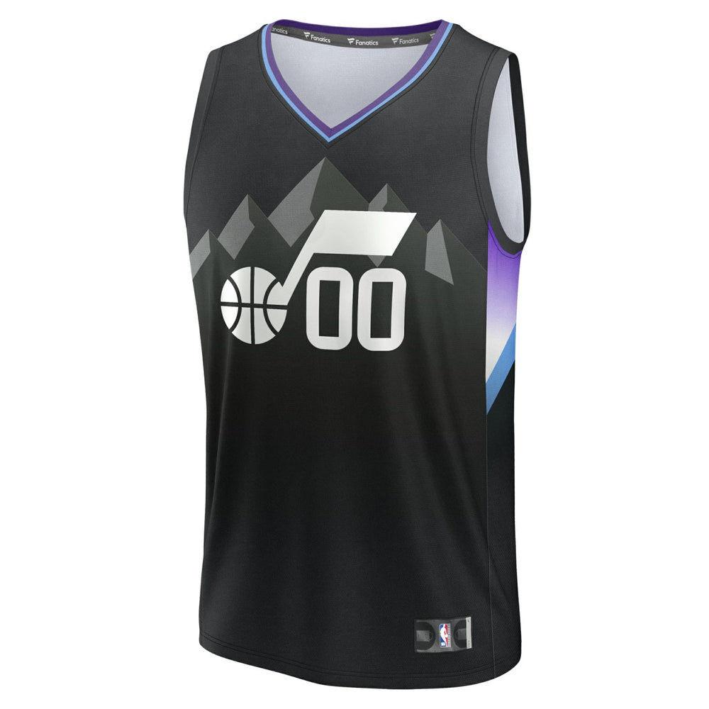 Fanatics - Utah Jazz Fast Break Custom Jersey - Statement Edition - Black