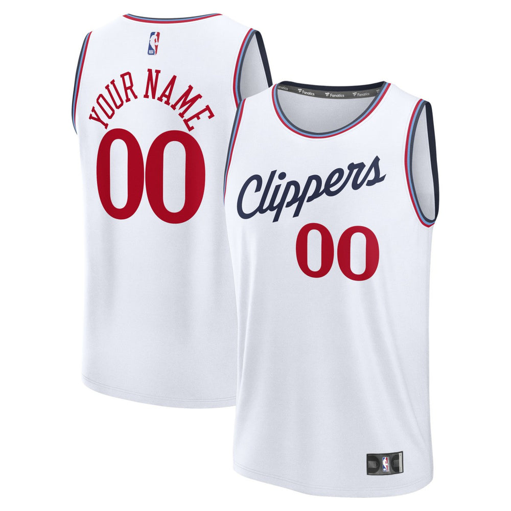 Fanatics - LA Clippers Youth Fast Break Custom Replica Jersey - White - Association Edition