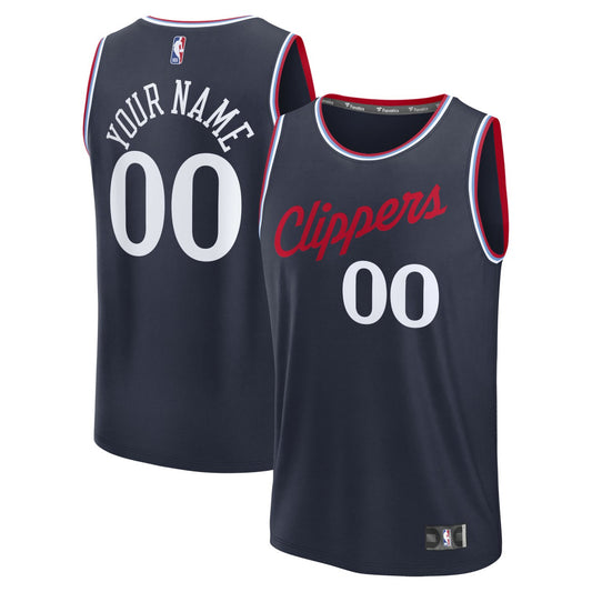 LA Clippers Fast Break Custom Jersey - Icon Edition - Navy | NBA Jerseys