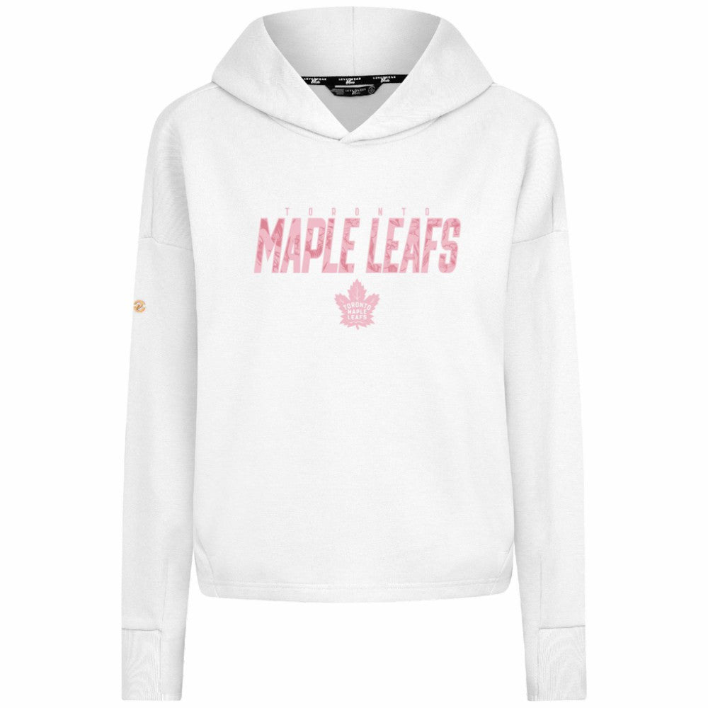 Toronto Maple Leafs - Levelwear Women's Mother's Day Sweet Floral Pullover Hoodie White