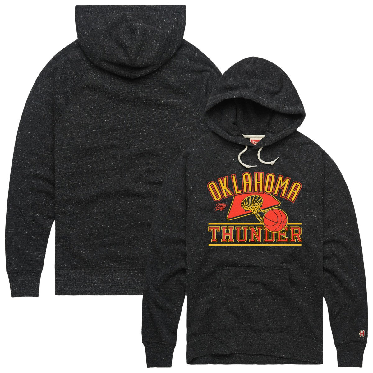 NBA - Oklahoma City Thunder Homage Unisex Hometown Edition Tri-Blend Raglan Pullover Hoodie - Heather Black