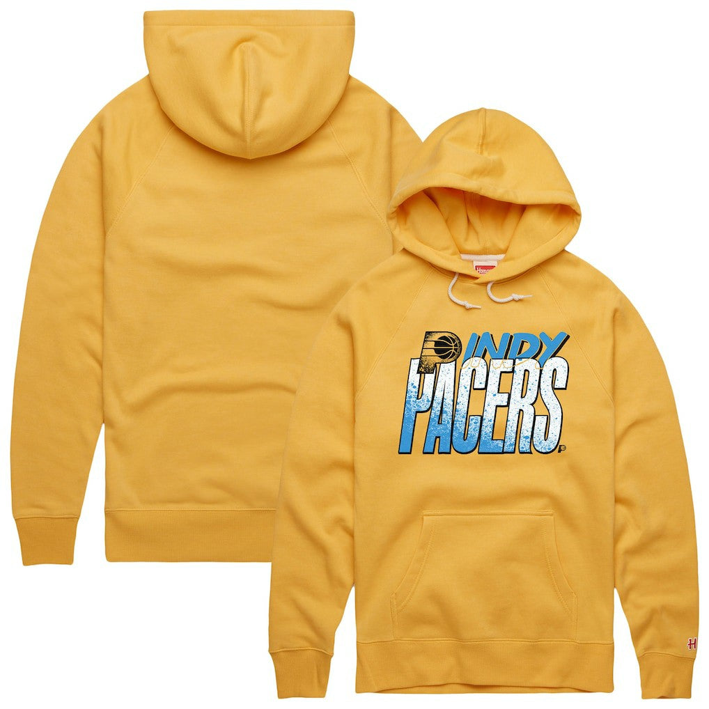 NBA - Indiana Pacers Homage Unisex Hometown Edition Tri-Blend Raglan Pullover Hoodie - Gold