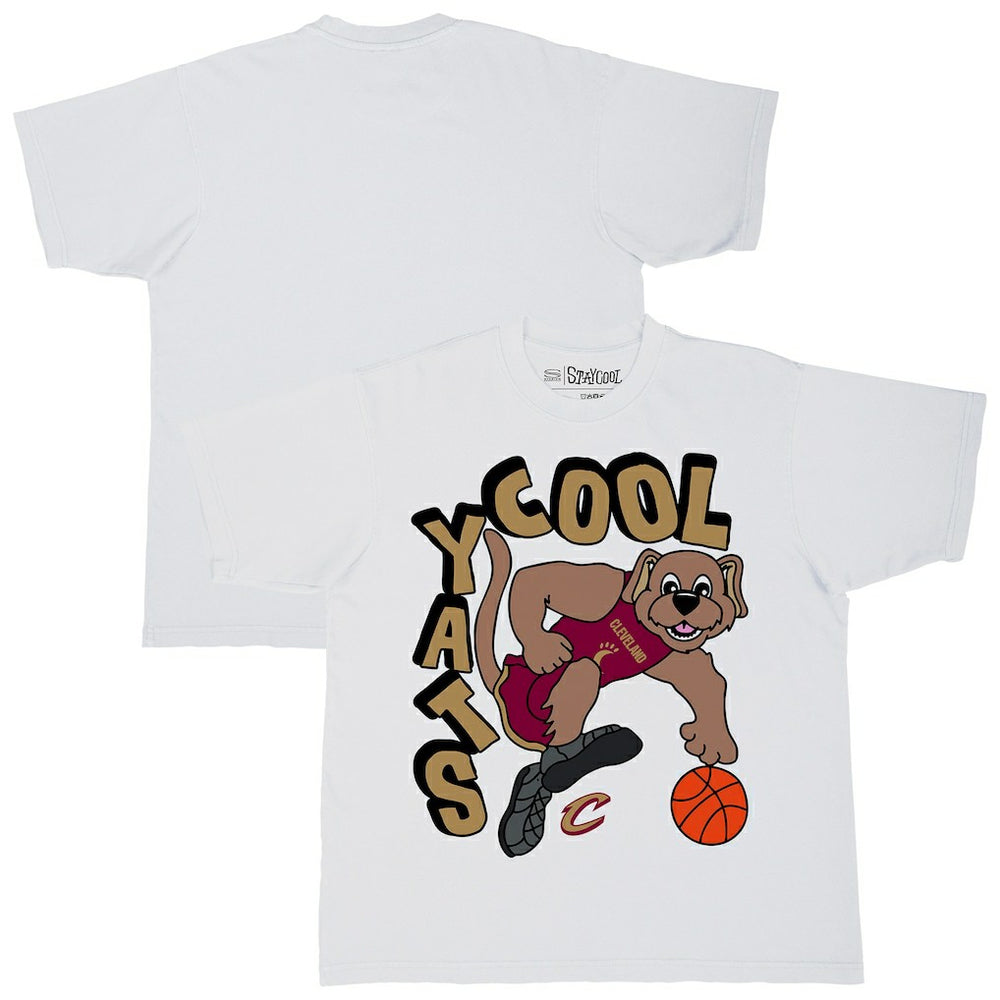 NBA - Cleveland Cavaliers Stadium Essentials NBA x Staycool Mascot Oversized T-Shirt - White