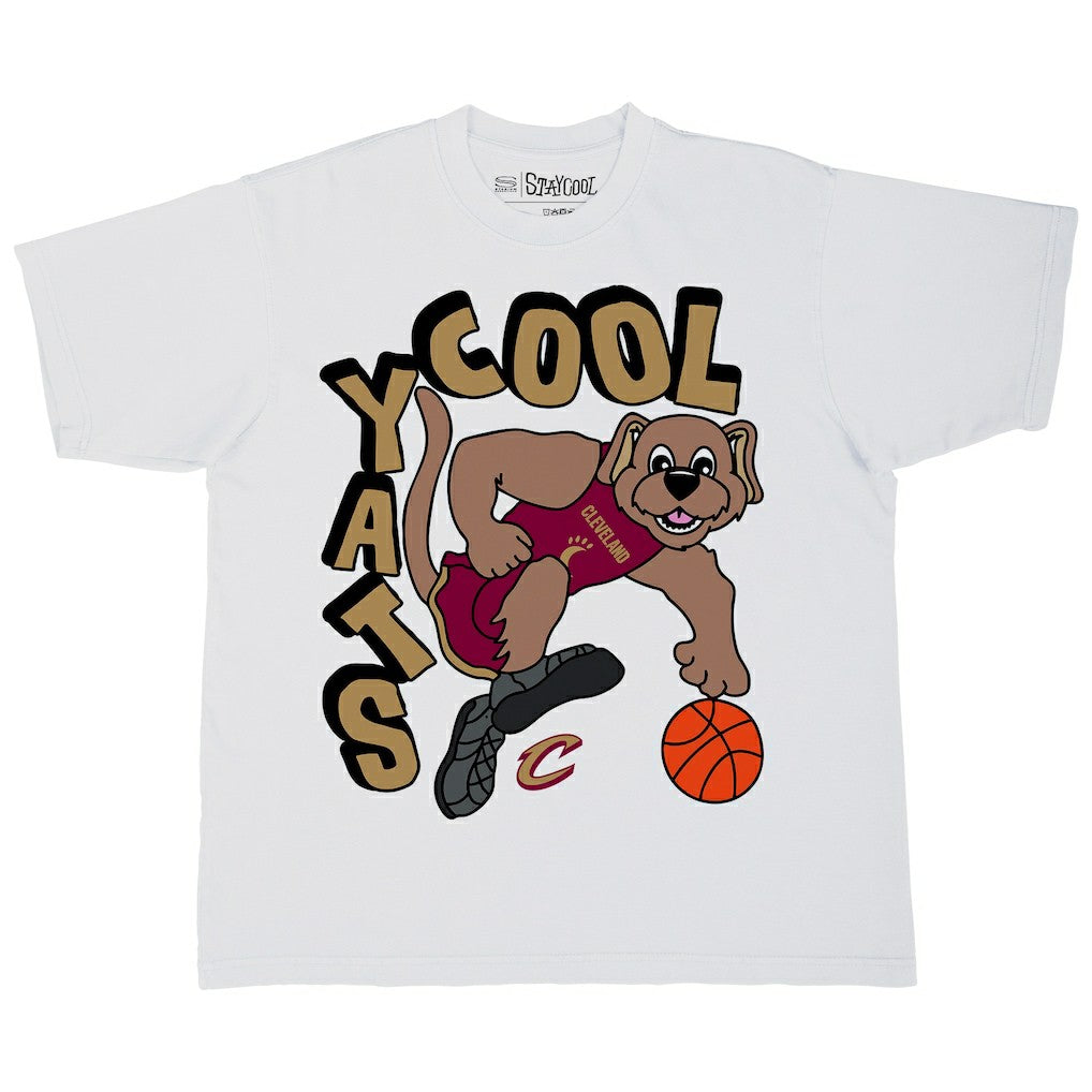 NBA - Cleveland Cavaliers Stadium Essentials NBA x Staycool Mascot Oversized T-Shirt - White