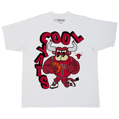 NBA - Chicago Bulls Stadium Essentials NBA x Staycool Mascot Oversized T-Shirt - White
