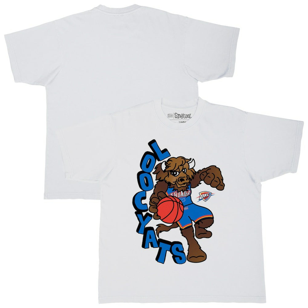 NBA - Oklahoma City Thunder Stadium Essentials NBA x Staycool Mascot Oversized T-Shirt - White