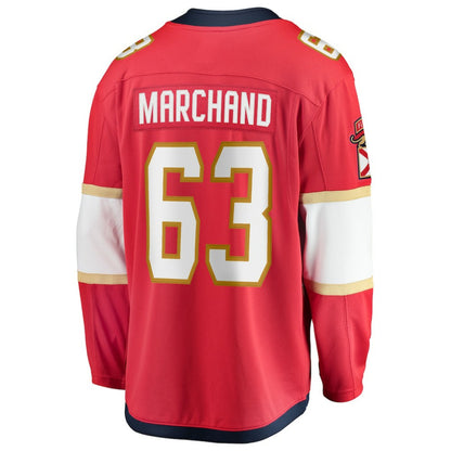 Brad Marchand Florida Panthers Fanatics Home Breakaway Jersey - Red | NHL Jerseys
