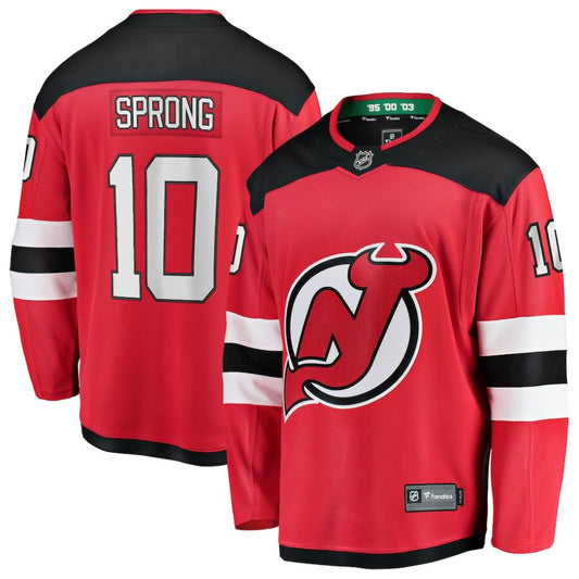 Daniel Sprong New Jersey Devils Fanatics Home Breakaway Jersey - Red | NHL Jerseys