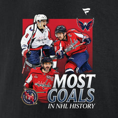 Alexander Ovechkin Washington Capitals Fanatics Most Goals Evolution of 895 T-Shirt Black