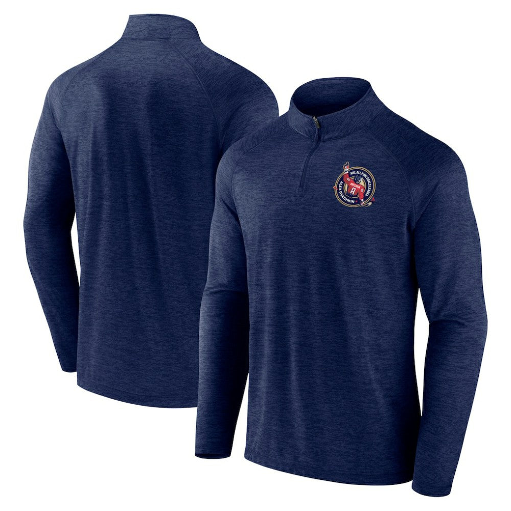 Alexander Ovechkin Washington Capitals Fanatics NHL All-Time Leading Goal Scorer GR8 895 Quarter-Zip Top Navy