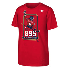 Alexander Ovechkin Washington Capitals Youth NHL All-Time Leading Goal Scorer Locker Room T-Shirt Red