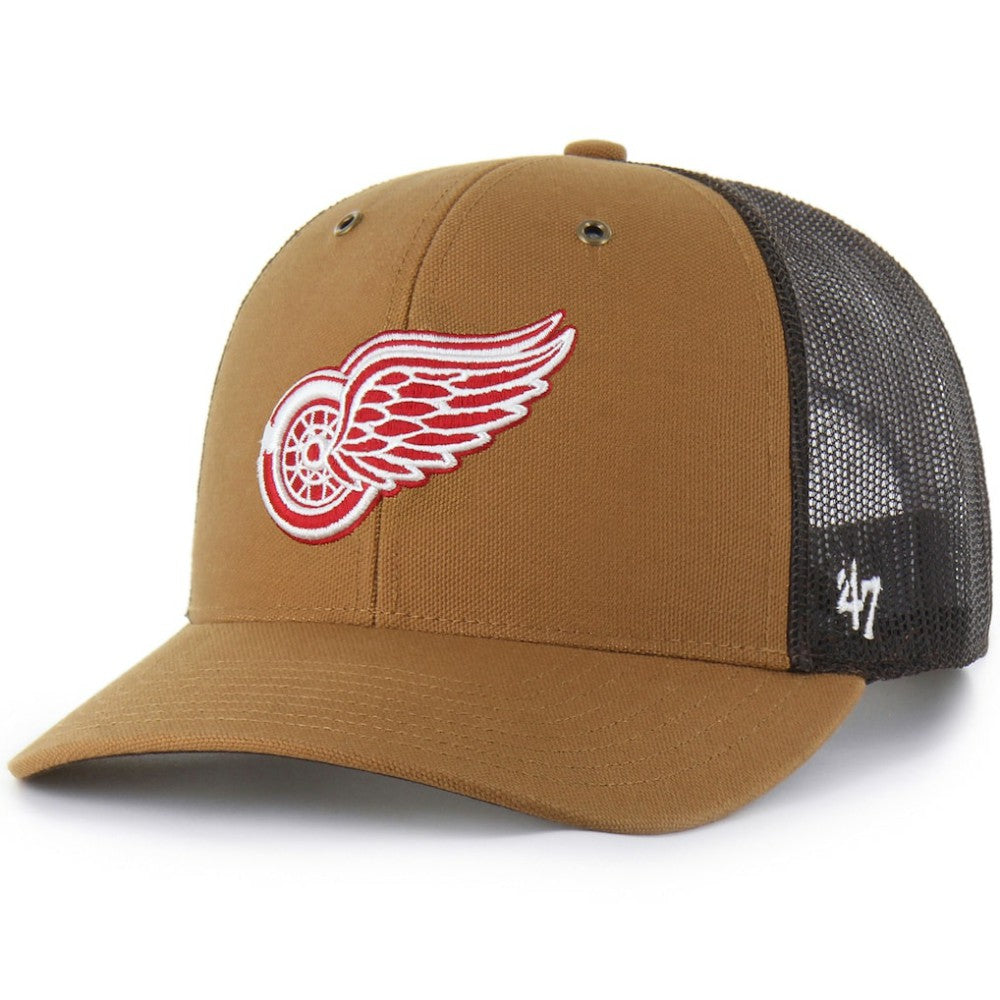 Detroit Red Wings - Carhartt x '47 Trucker Adjustable Hat Brown