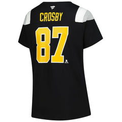 Sidney Crosby Pittsburgh Penguins Fanatics Women's Plus Size Name & Number Scoop Neck T-Shirt Black