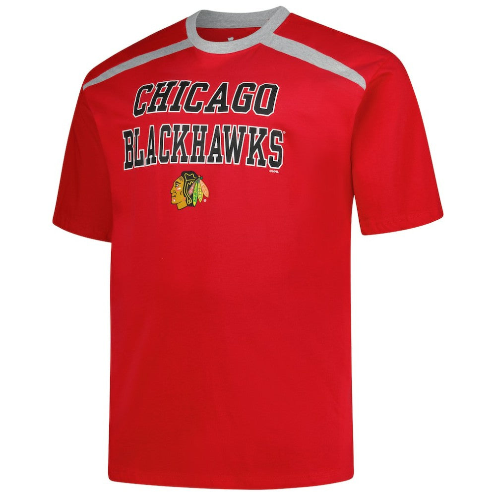 Connor Bedard Chicago Blackhawks Profile Big & Tall Name & Number T-Shirt Red