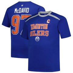 Connor McDavid Edmonton Oilers - Profile Big & Tall Name & Number T-Shirt Royal