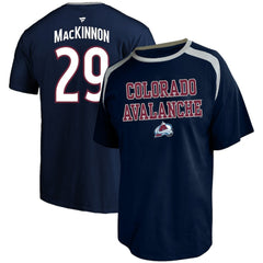 Nathan MacKinnon Colorado Avalanche - Profile Big & Tall Name & Number T-Shirt Navy