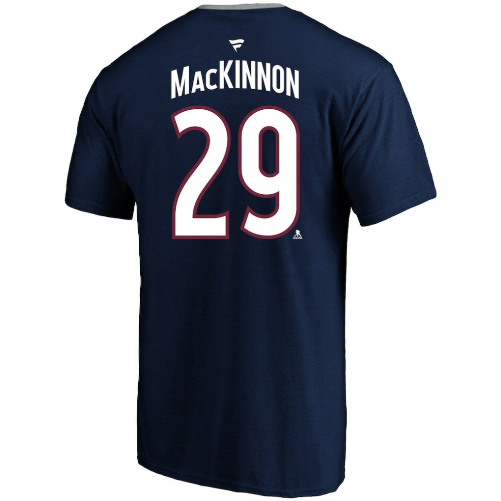 Nathan MacKinnon Colorado Avalanche - Profile Big & Tall Name & Number T-Shirt Navy