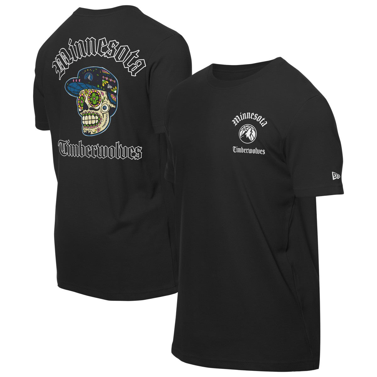 New Era - Minnesota Timberwolves Sugar Skulls T-Shirt - Black