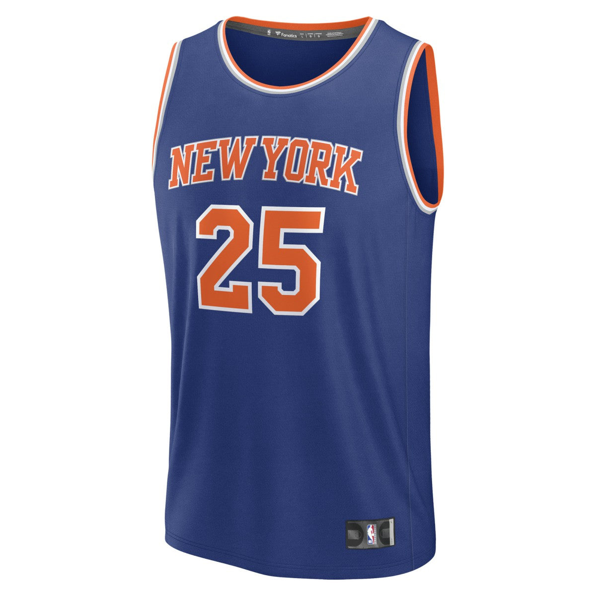 Fanatics - Mikal Bridges New York Knicks Fast Break Replica Player Jersey - Icon Edition - Blue