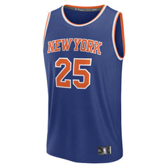 Fanatics - Mikal Bridges New York Knicks Fast Break Replica Player Jersey - Icon Edition - Blue