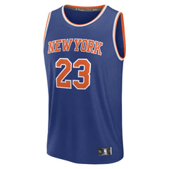 Fanatics - Mitchell Robinson New York Knicks Fast Break Replica Player Jersey - Icon Edition - Blue