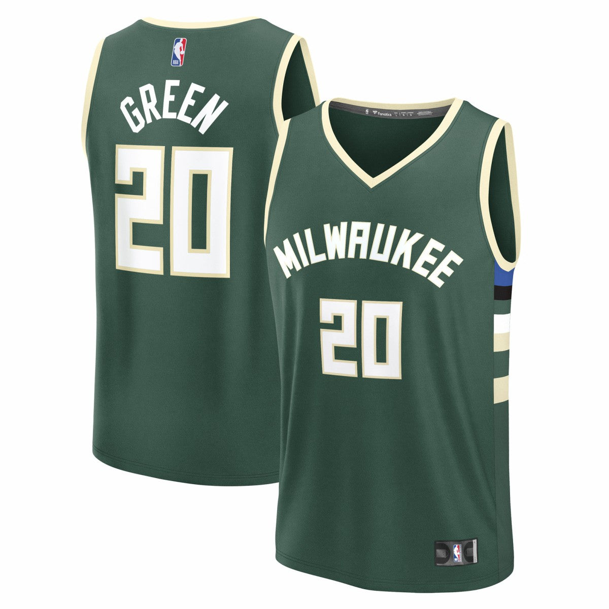 Fanatics - A.J. Green Milwaukee Bucks Fast Break Replica Player Jersey - Icon Edition - Hunter Green