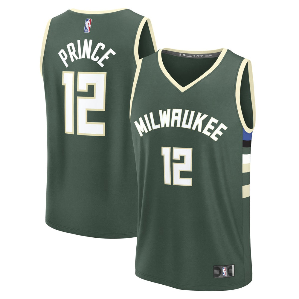Fanatics - Taurean Prince Milwaukee Bucks Fast Break Replica Player Jersey - Icon Edition - Hunter Green