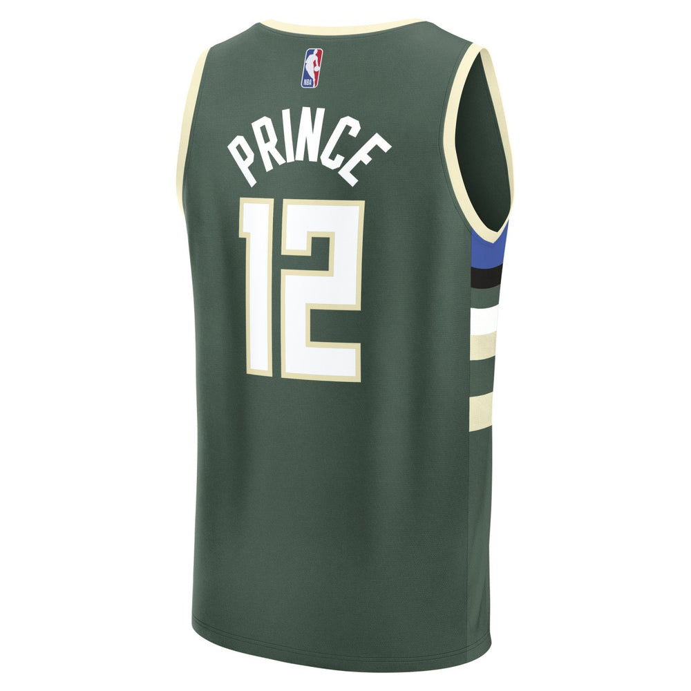 Fanatics - Taurean Prince Milwaukee Bucks Fast Break Replica Player Jersey - Icon Edition - Hunter Green