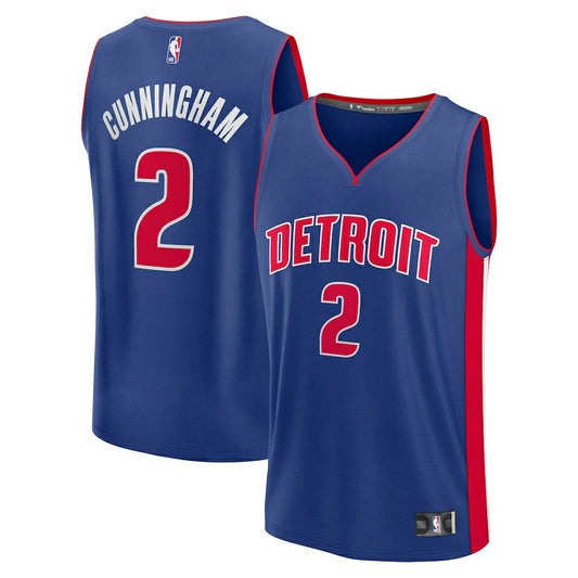 Cade Cunningham Detroit Pistons Fast Break Replica Player Jersey sale - Icon Editi- Blue | NBA Jerseys
