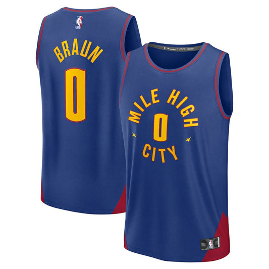 Christian Braun Denver Nuggets Fast Break Replica Player Jersey sale - Statement Editi- Blue | NBA Jerseys