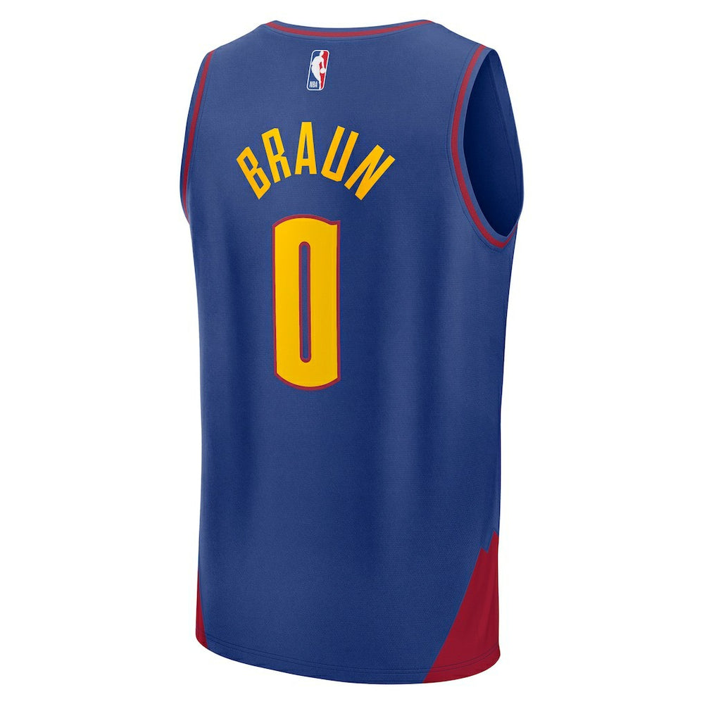 Fanatics - Christian Braun Denver Nuggets Fast Break Replica Player Jersey - Statement Editi- Blue
