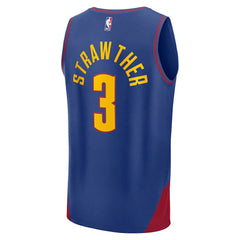 Fanatics - Julian Strawther Denver Nuggets Fast Break Replica Player Jersey - Statement Editi- Blue