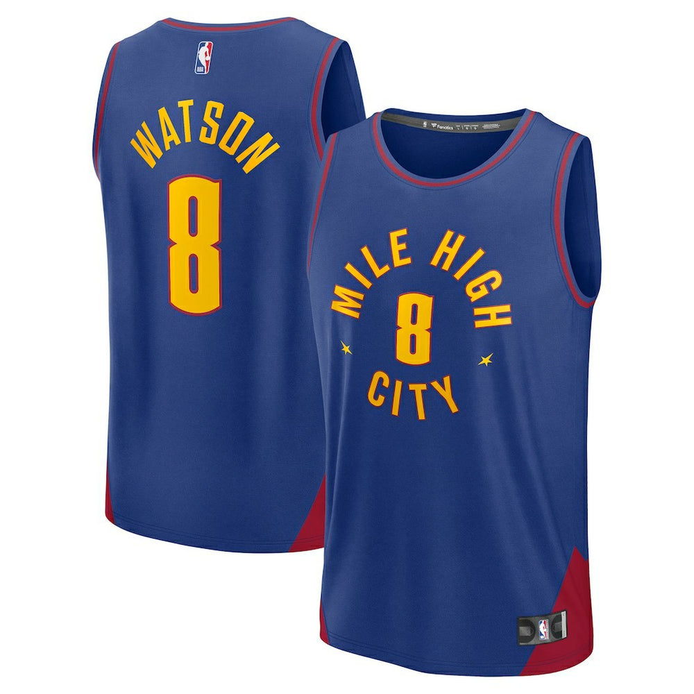 Fanatics - Peyton Watson Denver Nuggets Fast Break Replica Player Jersey - Statement Editi- Blue