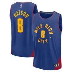 Fanatics - Peyton Watson Denver Nuggets Fast Break Replica Player Jersey - Statement Editi- Blue