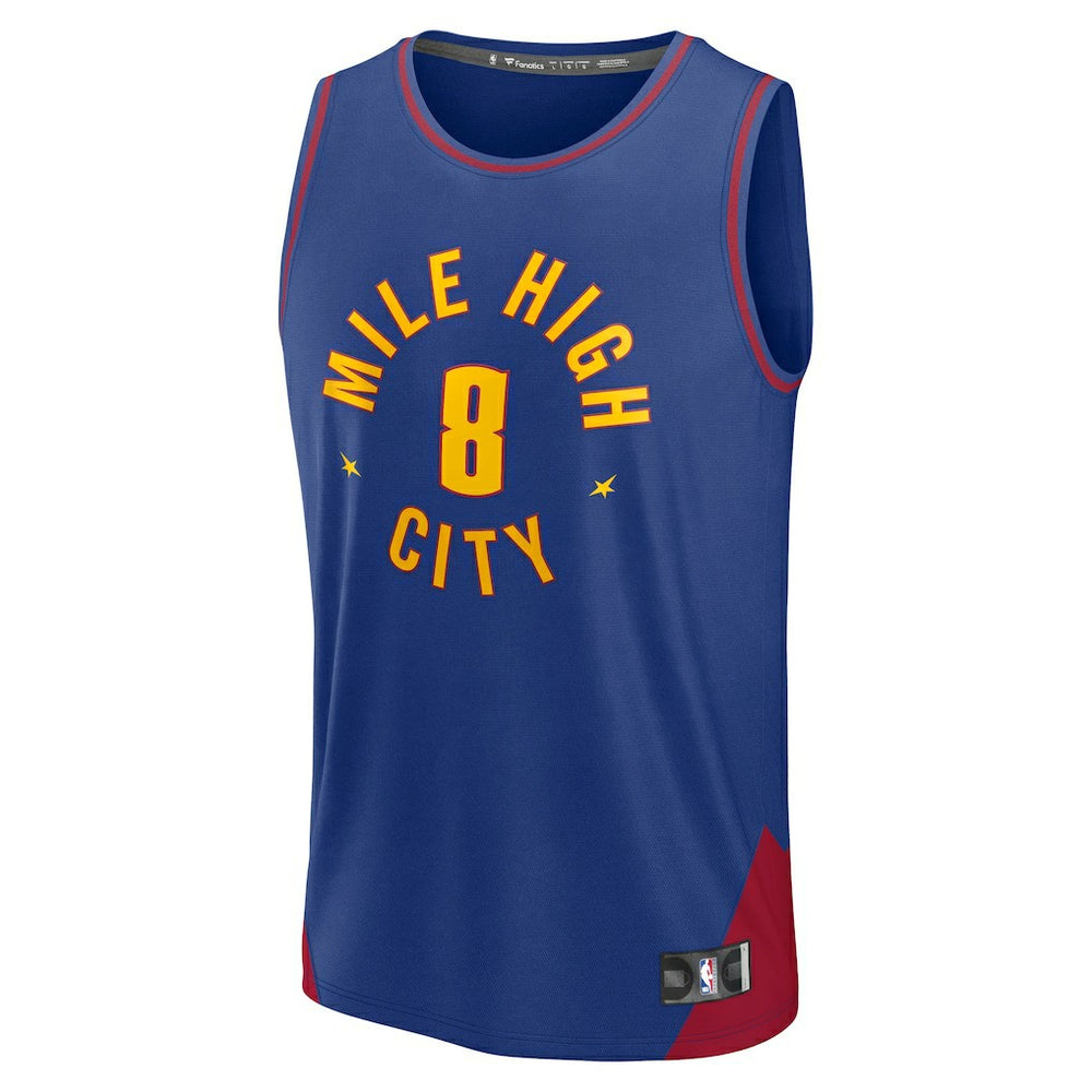Fanatics - Peyton Watson Denver Nuggets Fast Break Replica Player Jersey - Statement Editi- Blue