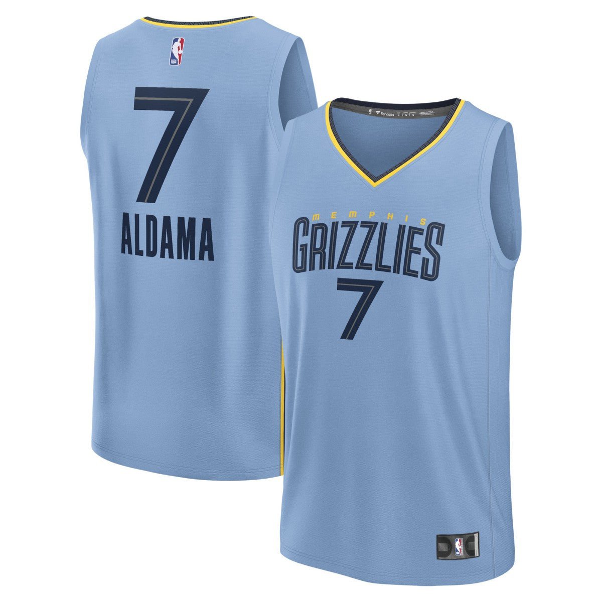 Fanatics - Santi Aldama Memphis Grizzlies Fast Break Replica Player Jersey - Statement Edition - Light Blue
