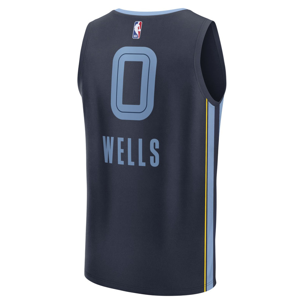 Fanatics - Jaylen Wells Memphis Grizzlies Fast Break Replica Player Jersey - Icon Edition - Navy