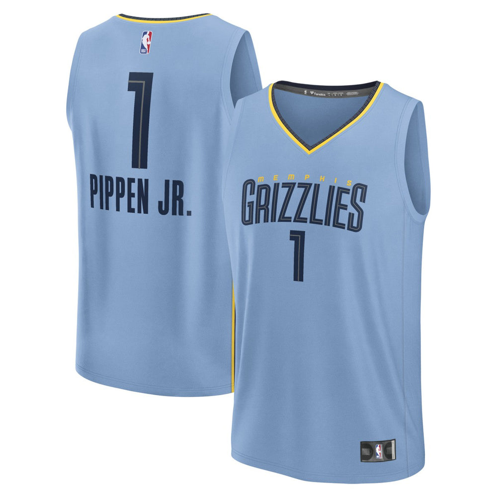 Fanatics - Scotty Pippen Jr. Memphis Grizzlies Fast Break Replica Player Jersey - Statement Edition - Light Blue