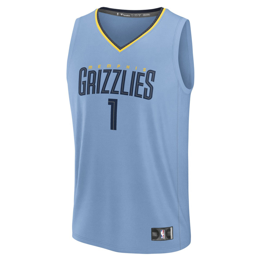 Fanatics - Scotty Pippen Jr. Memphis Grizzlies Fast Break Replica Player Jersey - Statement Edition - Light Blue