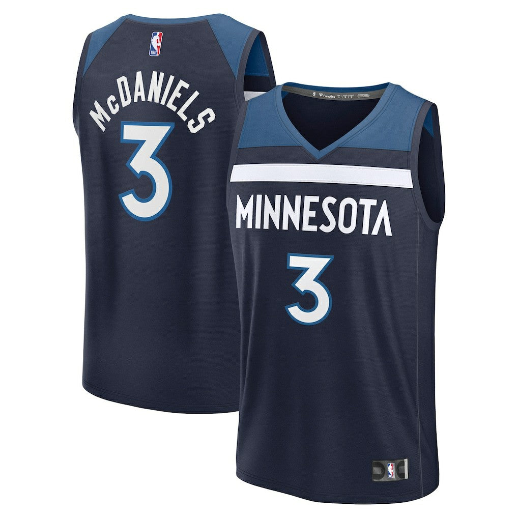 Fanatics - Jaden McDaniels Minnesota Timberwolves Fast Break Replica Player Jersey - Icon Edition - Navy