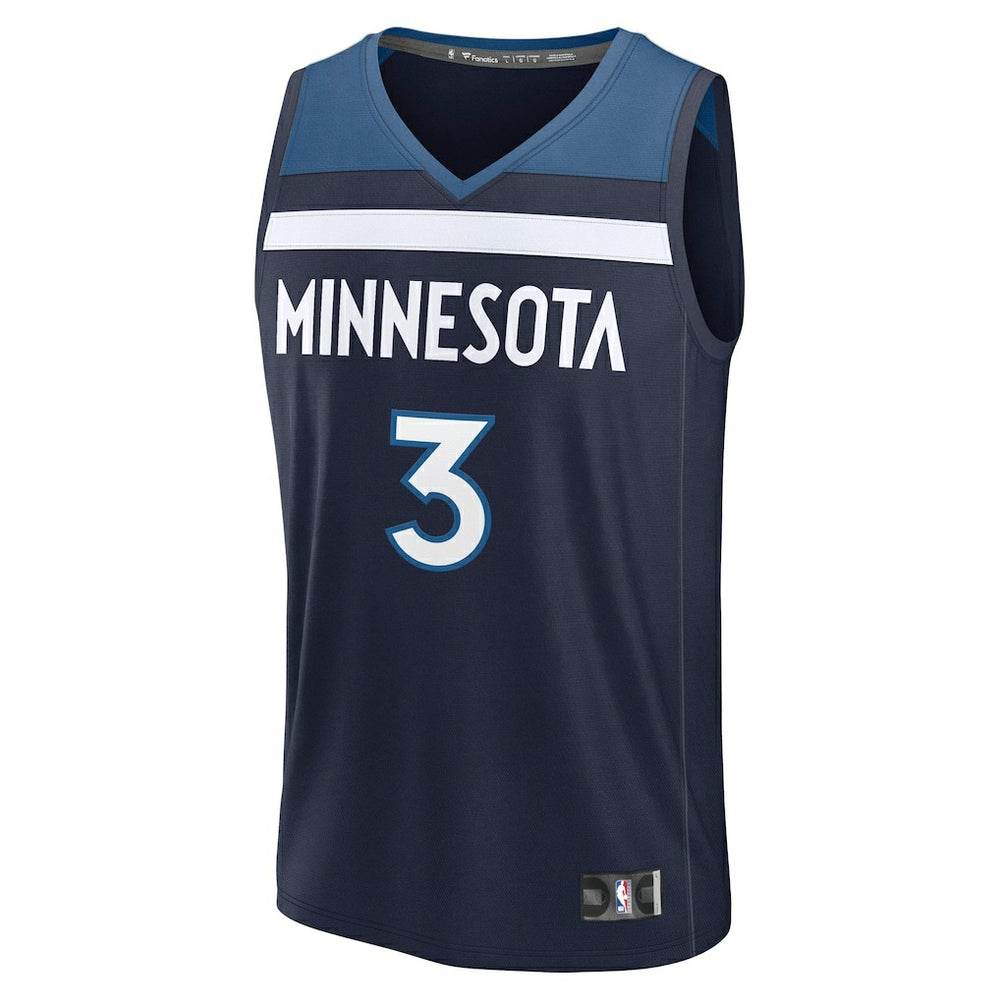 Fanatics - Jaden McDaniels Minnesota Timberwolves Fast Break Replica Player Jersey - Icon Edition - Navy