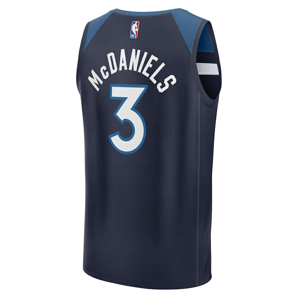 Fanatics - Jaden McDaniels Minnesota Timberwolves Fast Break Replica Player Jersey - Icon Edition - Navy