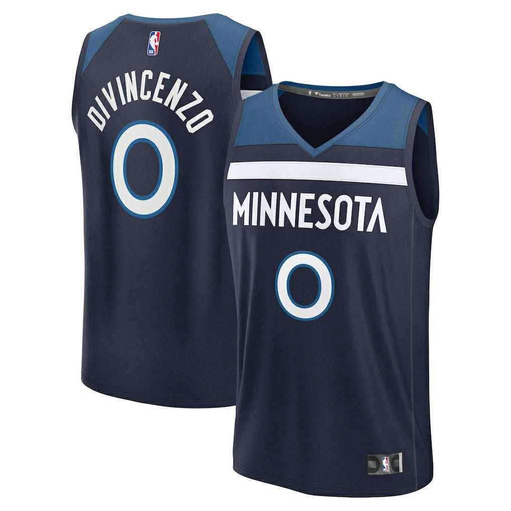 Fanatics - Donte DiVincenzo Minnesota Timberwolves Fast Break Replica Player Jersey - Icon Edition - Navy