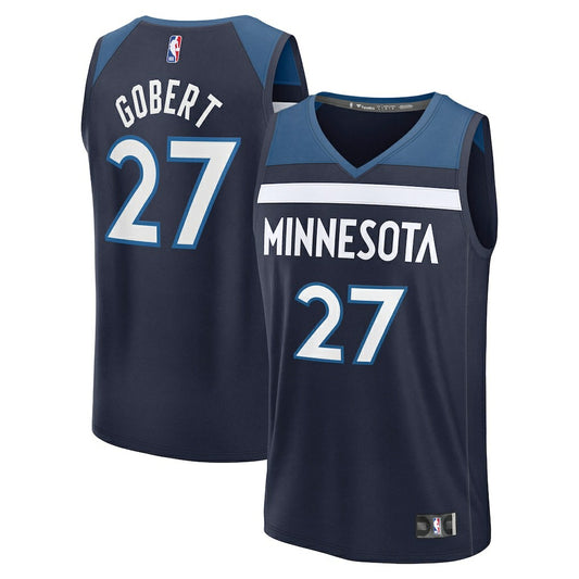 Rudy Gobert Minnesota Timberwolves Fast Break Replica Player Jersey - Icon Edition - Navy | NBA Jerseys