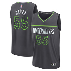 Fanatics - Luka Garza Minnesota Timberwolves Fast Break Replica Player Jersey - Statement Edition - Charcoal