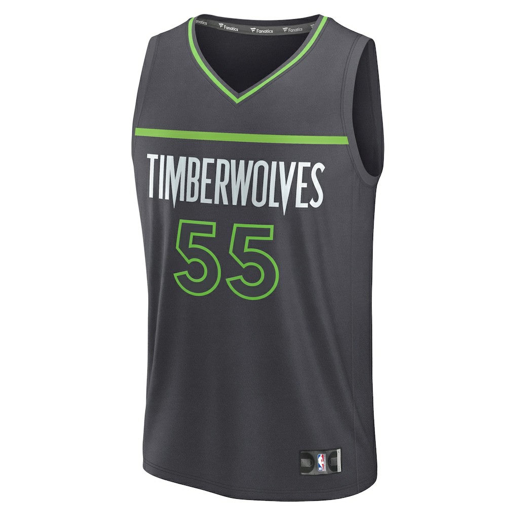 Luka Garza Minnesota Timberwolves Fast Break Replica Player Jersey - Statement Edition - Charcoal | NBA Jerseys