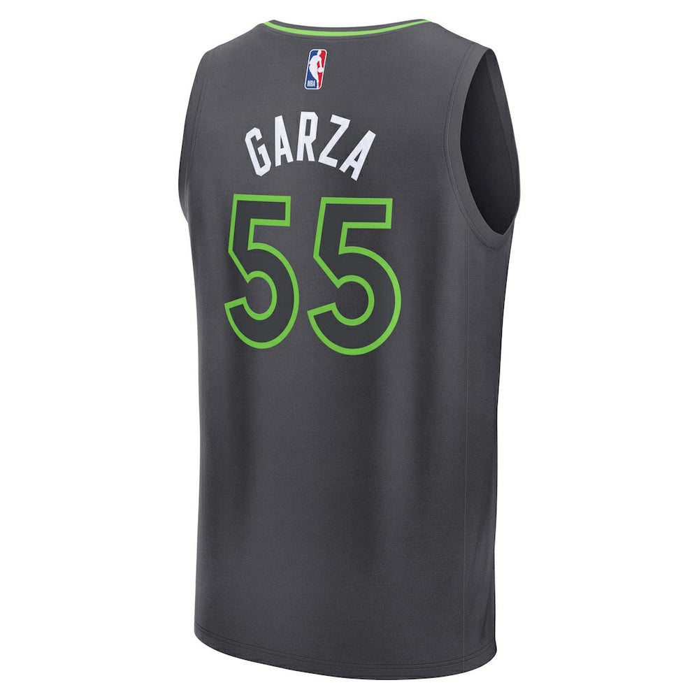 Fanatics - Luka Garza Minnesota Timberwolves Fast Break Replica Player Jersey - Statement Edition - Charcoal
